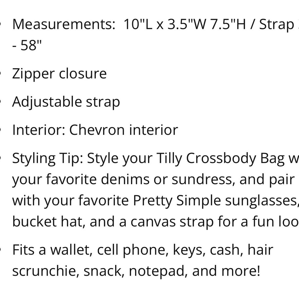 Tilly crossbody bag from Pretty Simple in Navy NWOT - Picture 2 of 6